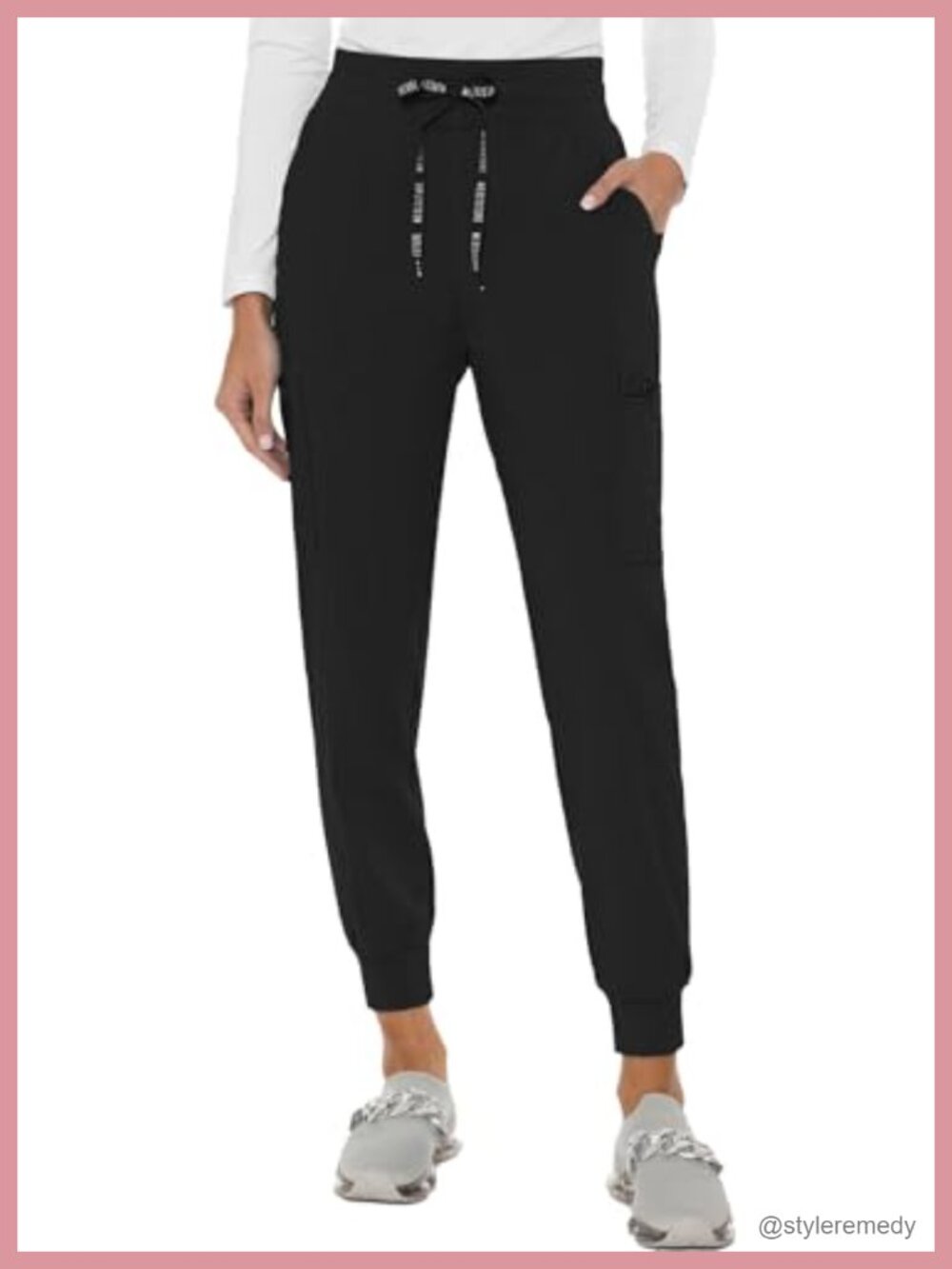 Women's Medical Scrub Jogger Pants with 6 Pockets, Stretch
